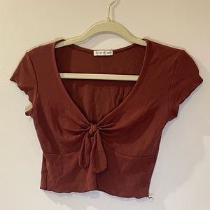 Cotton on tie front tee